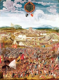 Melchior FESELIN (ou FESSELIN) - Prise de la ville d'Alésia par Julius Caesar, 1529